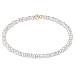 classic pearl 3mm bead bracelet