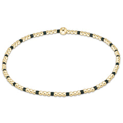 Gameday Hope Sincerity Pattern 2mm Bead Bracelet - Dark Green