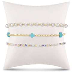 e's gift drawer stack - gold turquoise