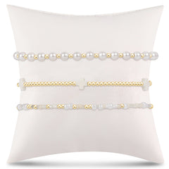 e's gift drawer stack - gold off-white