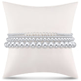 everyday sterling stack of 4 - pearl