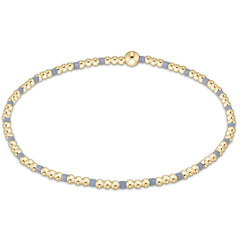 Gameday Hope Sincerity Pattern 2mm Bead Bracelet - Light Blue