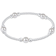 purpose pearl 6mm bead bracelet - sterling
