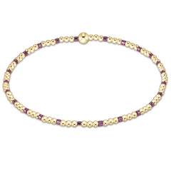 egirl Hope Sincerity Pattern 2mm Bead Bracelet - Pink Metallic