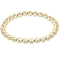 Gameday Hope Grateful 5mm Bead Bracelet - Grey