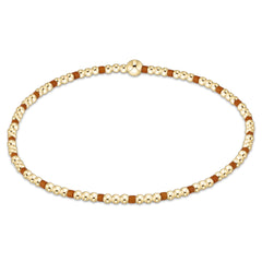 Gameday Hope Sincerity Pattern 2mm Bead Bracelet - Burnt Orange