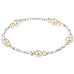 purpose pearl 6mm bead bracelet - mixed metal