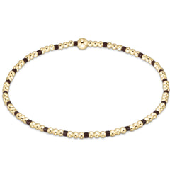 Hope Sincerity Pattern 2mm Bead Bracelet - Chocolate