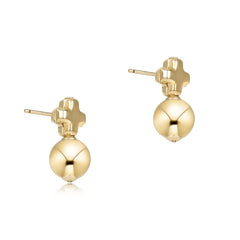 Signature Cross Small Gold Stud - Classic Gold