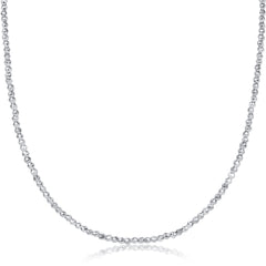 choker bright silver faceted hematite 2mm bead