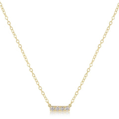14kt Gold and Diamond Significance Bar Necklace - Four
