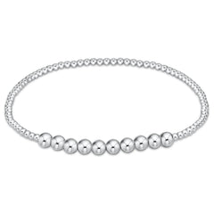 Classic Sterling Beaded Bliss 2mm Bead Bracelet - 4mm Sterling