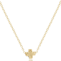 16" Necklace Gold - Signature Cross Small Gold