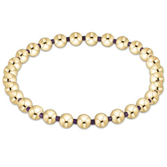 Gameday Hope Grateful 5mm Bead Bracelet - Purple