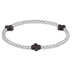 Signature Cross Sterling Pattern 3mm Bead Bracelet