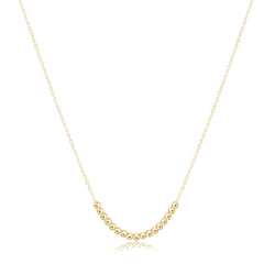 16" Necklace Gold - Classic Beaded Bliss - 2.5mm Gold