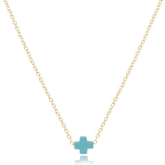 egirl 14" Necklace Gold - Signature Cross Small