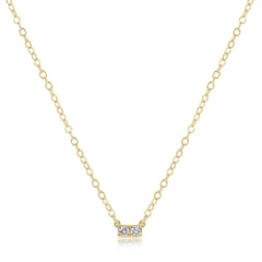 14kt Gold and Diamond Significance Bar Necklace - Two