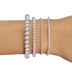 everyday sterling stack of 4 - pearl