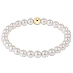 classic pearl 6mm bead bracelet