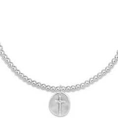 Choker Classic Sterling 2mm Bead - Inspire Small Sterling Charm
