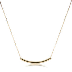 16" necklace gold - bliss bar smooth