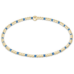 Gameday Hope Sincerity Pattern 2mm Bead Bracelet - Cobalt