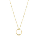 16" necklace gold - halo gold charm