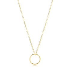 16" necklace gold - halo gold charm