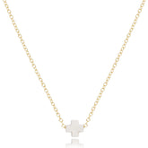 16" Necklace Gold - Signature Cross Small