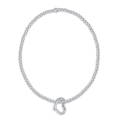 Classic Sterling 2.5mm Bead Bracelet - Love Sterling Charm