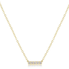 14kt Gold and Diamond Significance Bar Necklace - Five