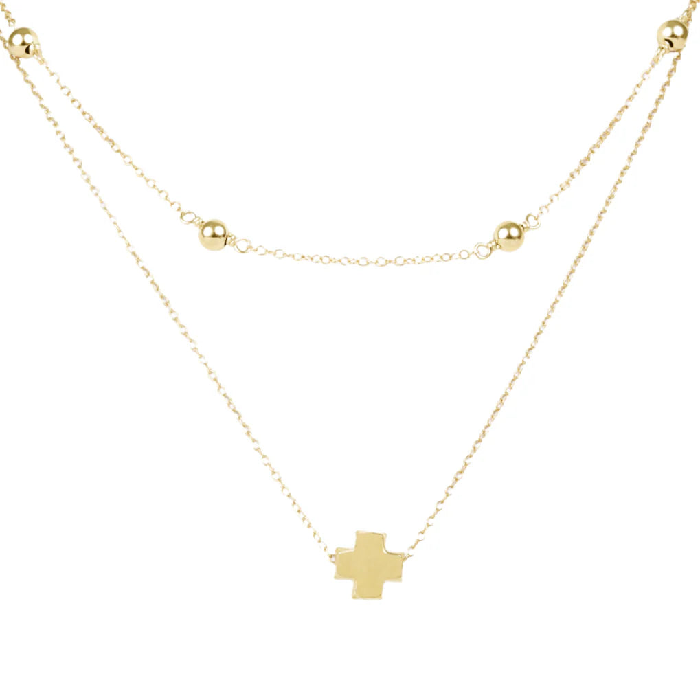 e's go-to gift layers - gold signature cross
