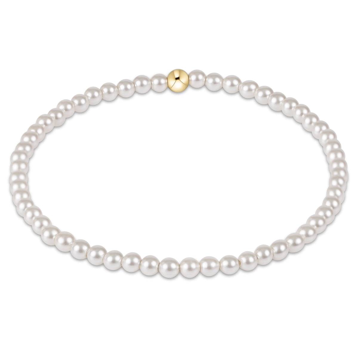 classic pearl 3mm bead bracelet