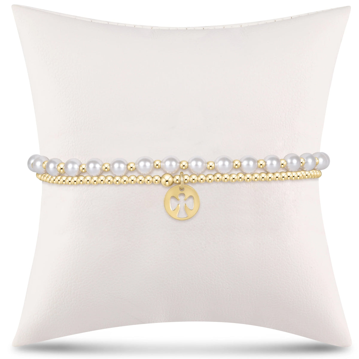 grateful for you gift stack - pearl small guardian angel