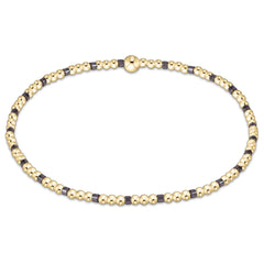 Hope Sincerity Pattern 2mm Bead Bracelet - Taupe With A Twist