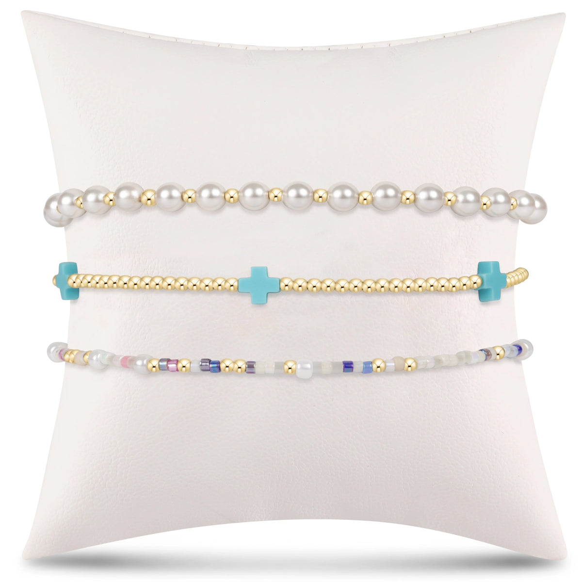 e's gift drawer stack - gold turquoise