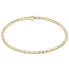 Hope Joy Pattern 2mm Bead Bracelet - Milkshake