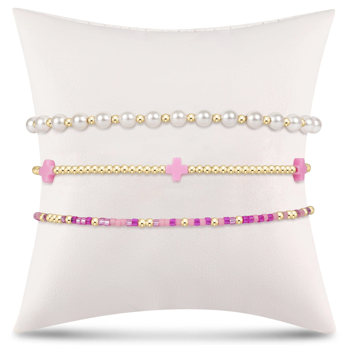 e's gift drawer stack - gold bright pink