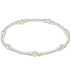 purpose pearl 4mm bead bracelet - mixed metal