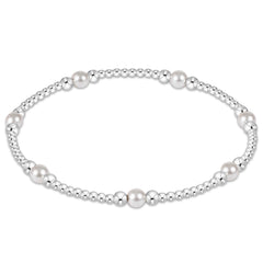 purpose pearl 4mm bead bracelet - sterling