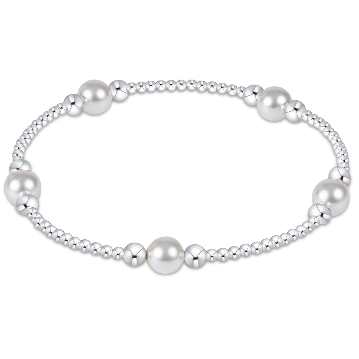 purpose pearl 6mm bead bracelet - sterling