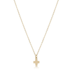 egirl 14" Necklace Gold - Signature Cross Small Gold Charm