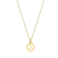 egirl 14" Necklace Gold - Guardian Angel Small Gold Disc