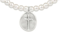 classic pearl 4mm bead bracelet - inspire sterling charm