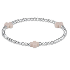 Signature Cross Sterling Pattern 3mm Bead Bracelet