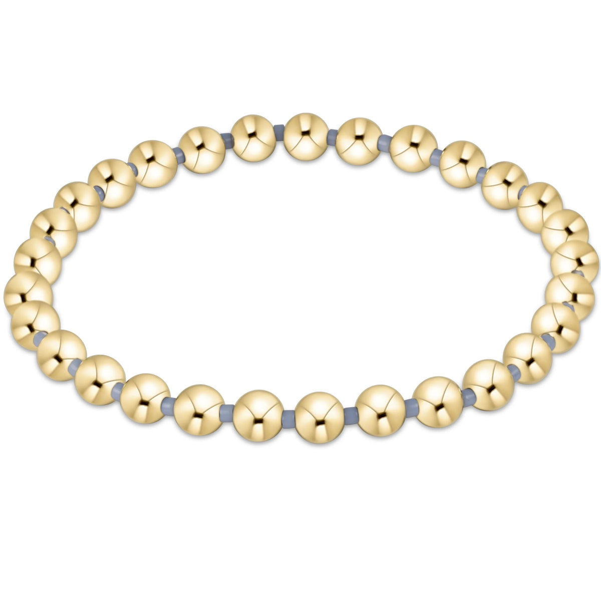 Gameday Hope Grateful 5mm Bead Bracelet - Grey