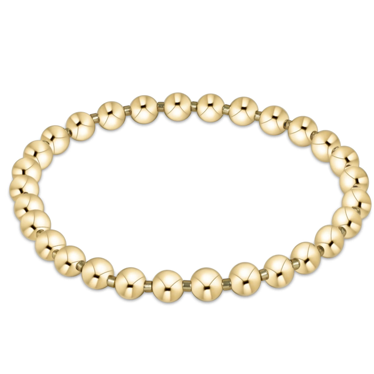 Gameday Hope Grateful 5mm Bead Bracelet - Gold Luster