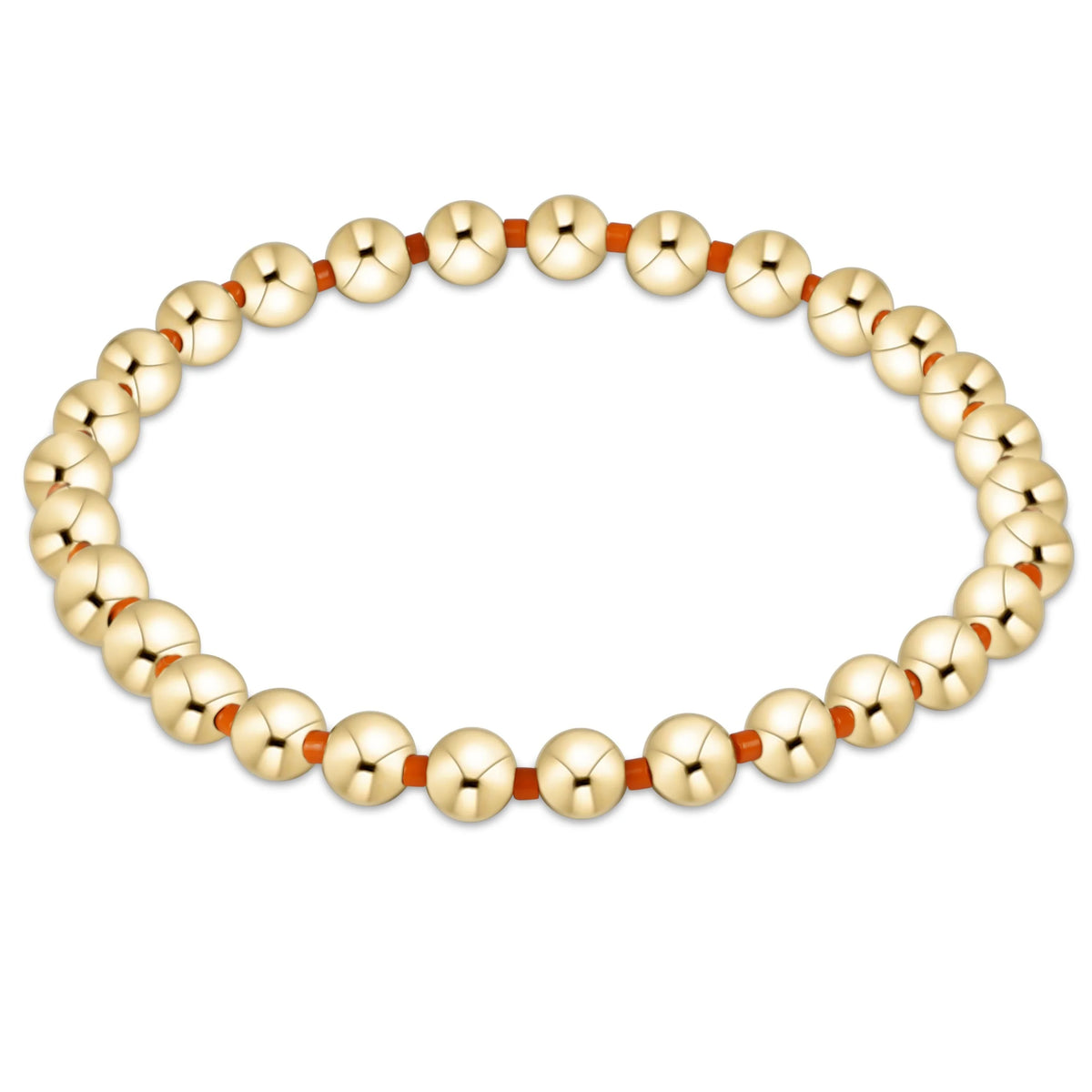 Gameday Hope Grateful 5mm Bead Bracelet - Orange