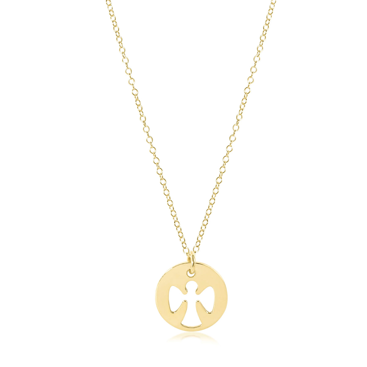 egirl 14" Necklace Gold - Guardian Angel Gold Disc